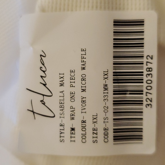 Toluca Isabella Maxi Wrap One-piece - Ivory Micro Waffle - Picture 13 of 16